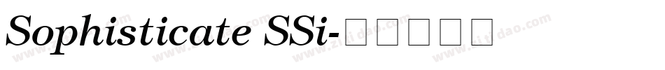 Sophisticate SSi字体转换